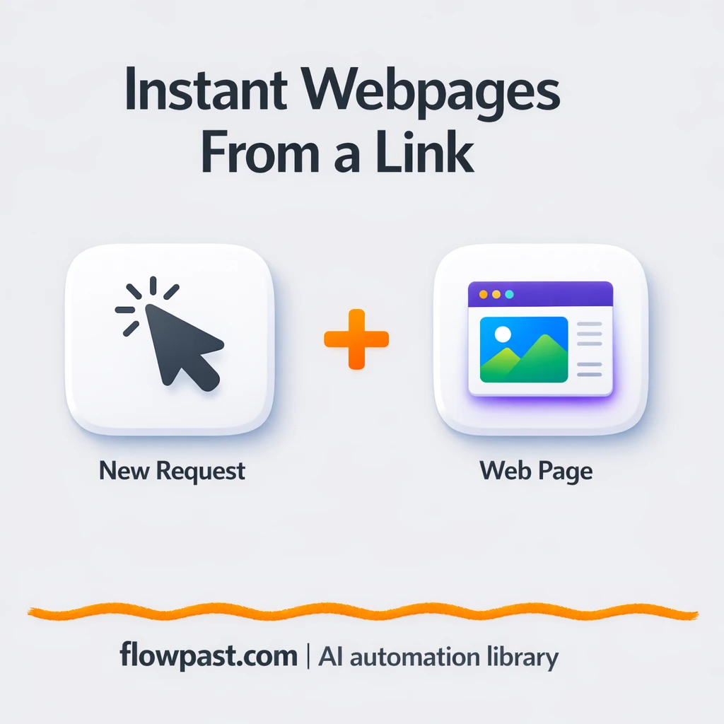 Chrome link to hosted HTML page, no extra setup - n8n workflow automation template