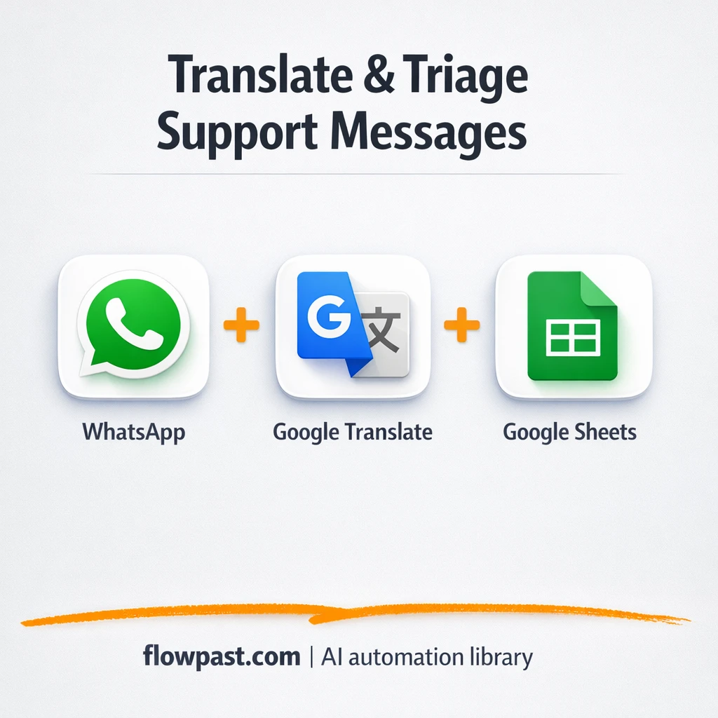 WhatsApp + Google Sheets, smarter support triage - n8n workflow automation template