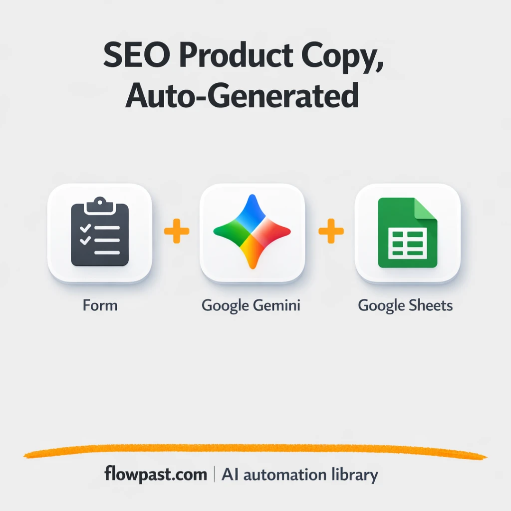 Google Sheets + Gemini for faster product copy - n8n workflow automation template