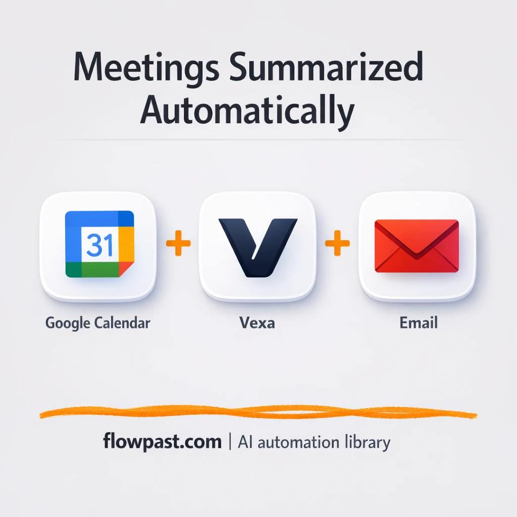 Google Calendar to Email, meeting recaps sent for you - n8n workflow automation template