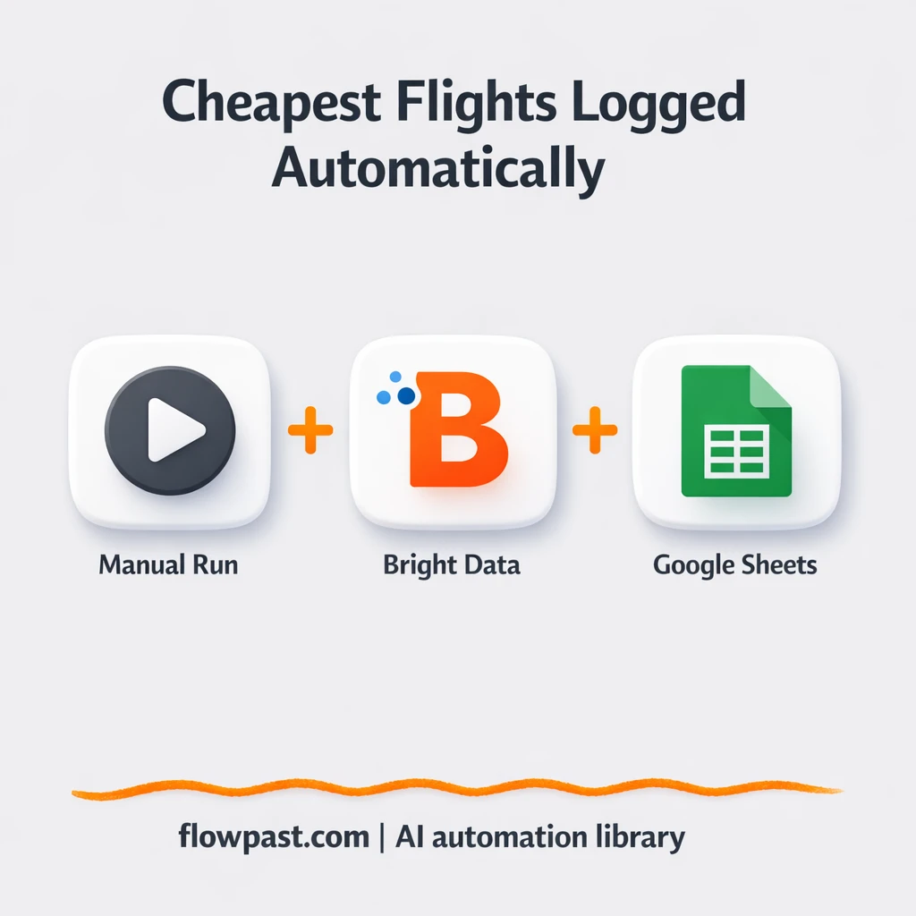 Bright Data to Google Sheets, track flight deals - n8n workflow automation template