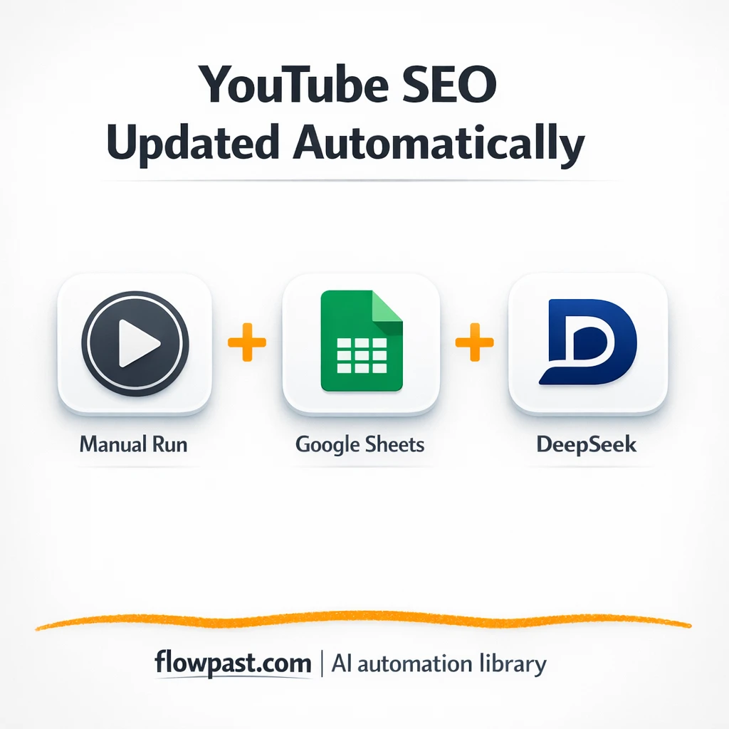 Google Sheets + DeepSeek AI for YouTube SEO wins - n8n workflow automation template