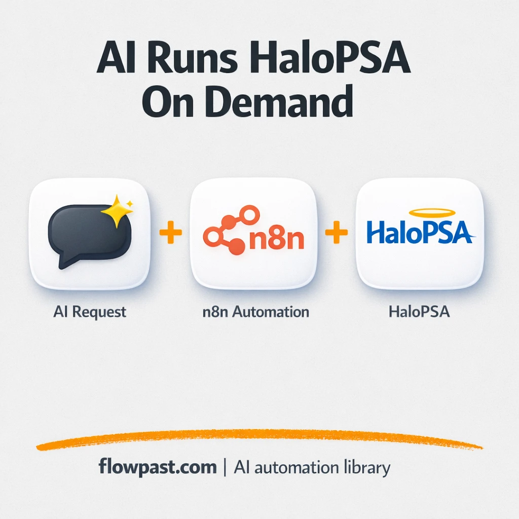 HaloPSA + Claude Desktop: tickets updated consistently - n8n workflow automation template