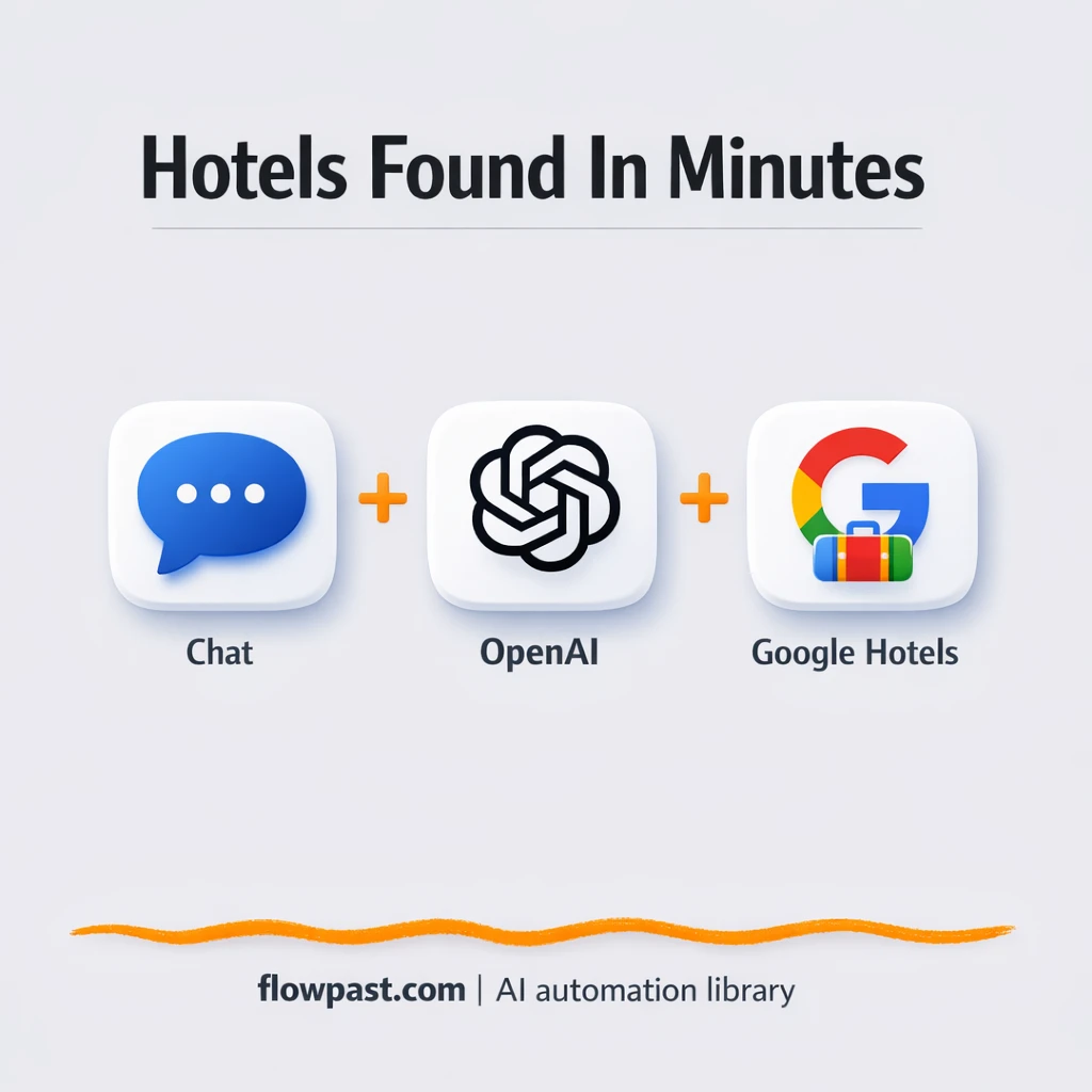 Google Hotels + OpenAI, instant hotel picks in chat - n8n workflow automation template