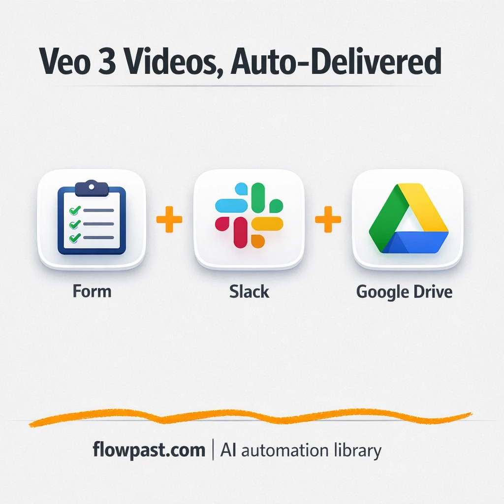 Slack to Google Drive, approved Veo 3 clips delivered - n8n workflow automation template