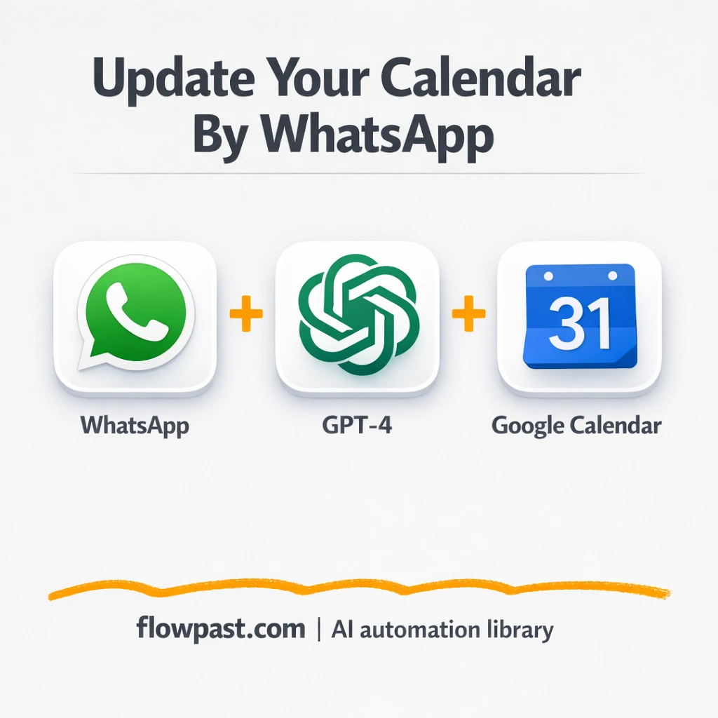 WhatsApp + Google Calendar: schedule by chat - n8n workflow automation template