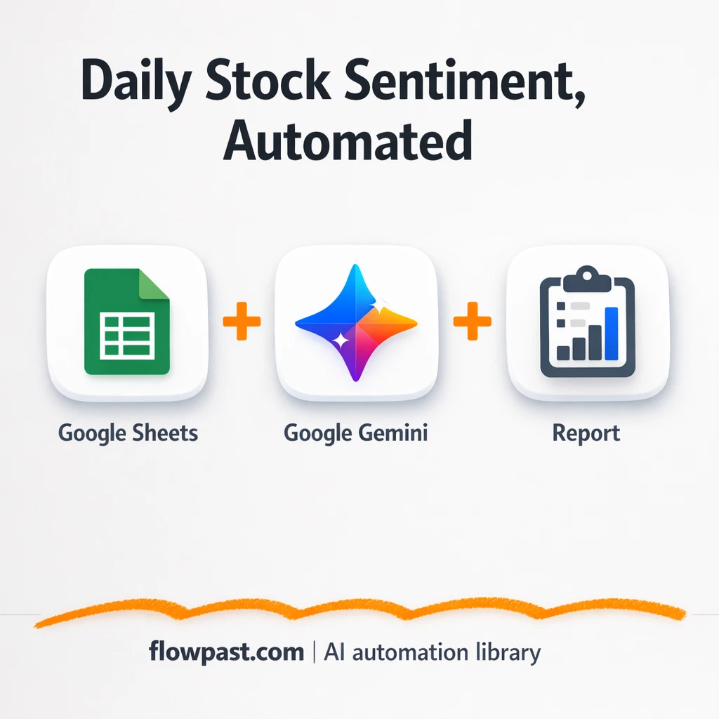 Google Sheets + Gemini: daily stock sentiment log - n8n workflow automation template