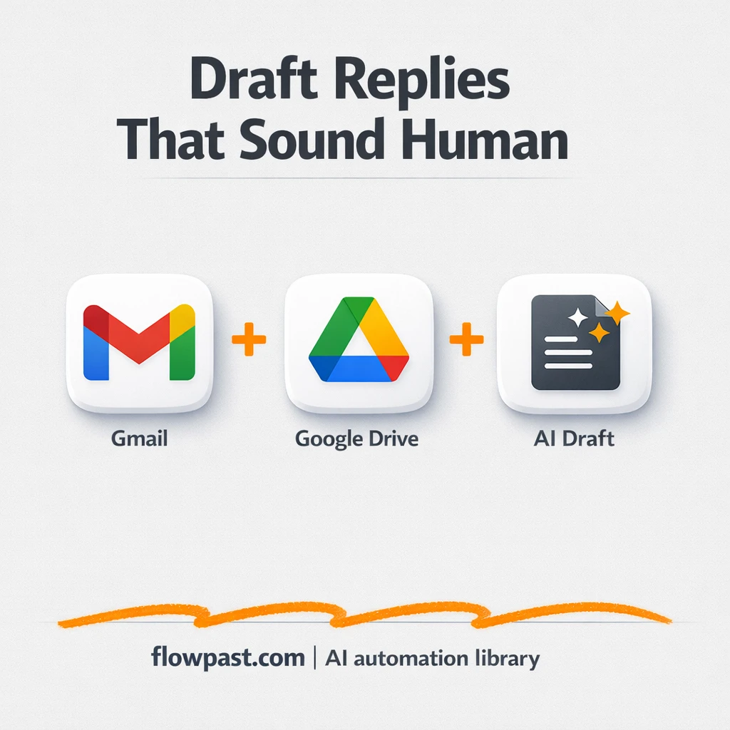 Gmail + Google Drive: draft replies in your voice - n8n workflow automation template