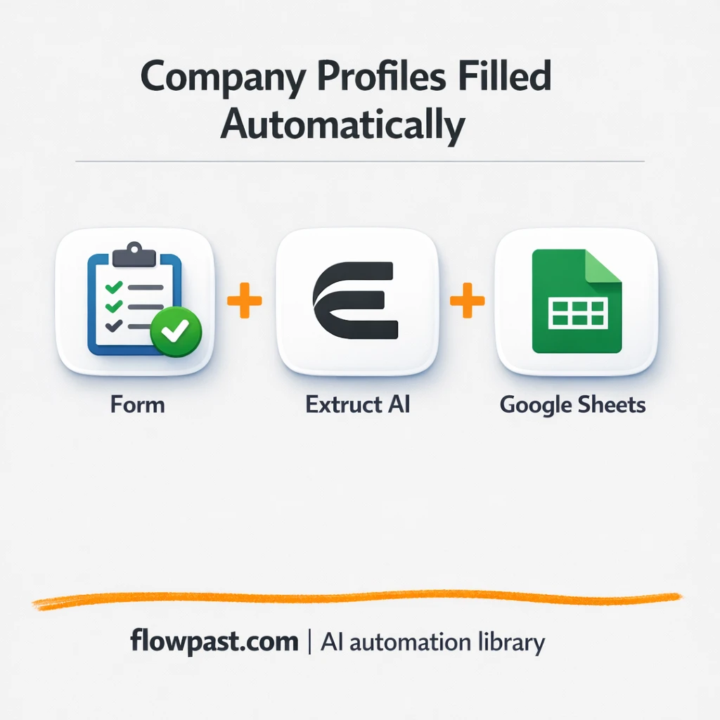 Extruct to Google Sheets, company links filled in - n8n workflow automation template