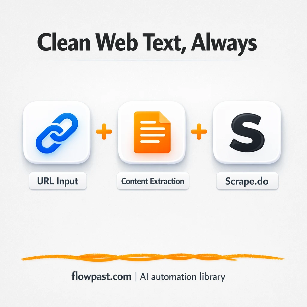 Scrape.do to Google Sheets, clean page text ready - n8n workflow automation template