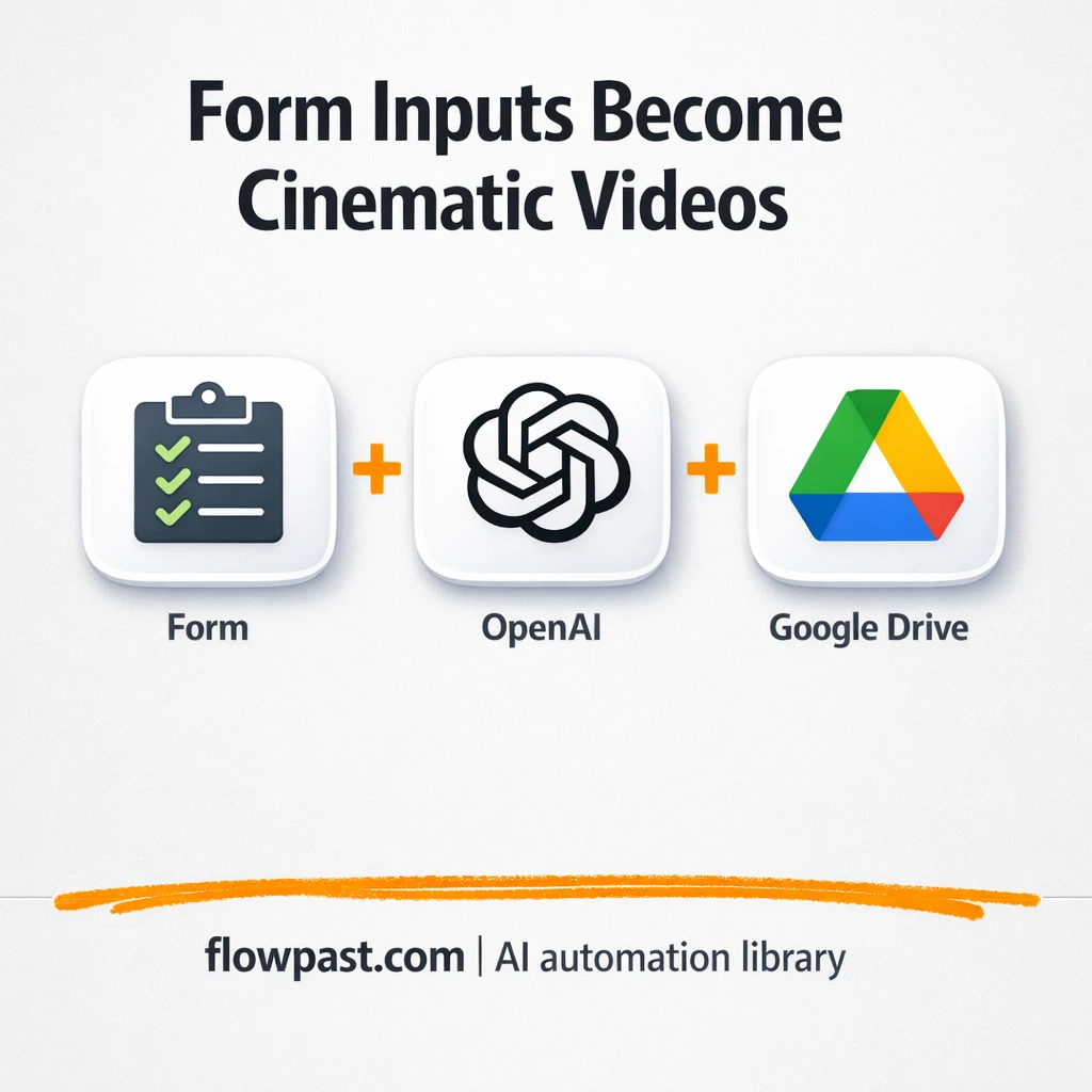 Google Forms to Drive, finished AI videos logged - n8n workflow automation template