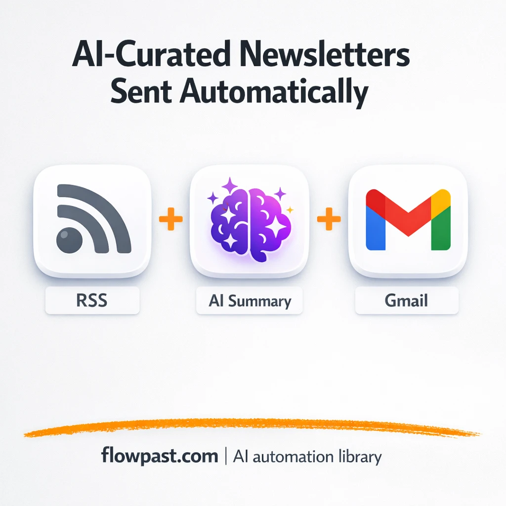 RSS to Gmail, polished newsletters without repeats - n8n workflow automation template