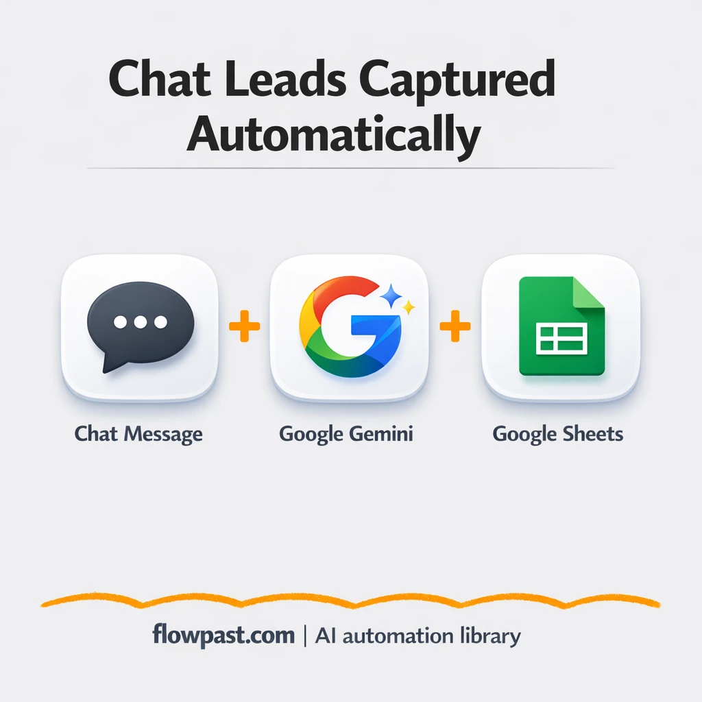 Gemini + Google Sheets: chat leads logged clean - n8n workflow automation template