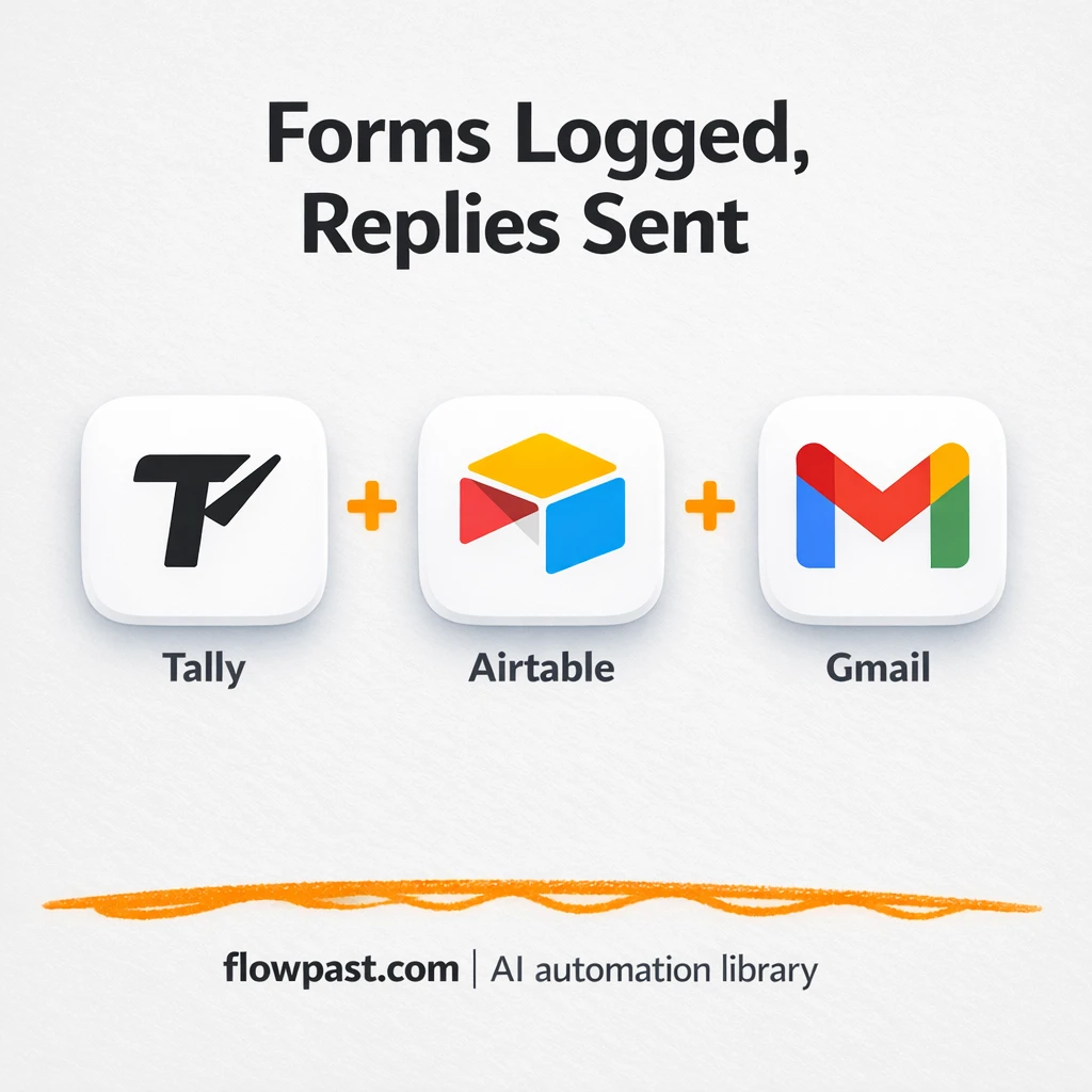 Tally to Airtable, leads captured and followed up - n8n workflow automation template