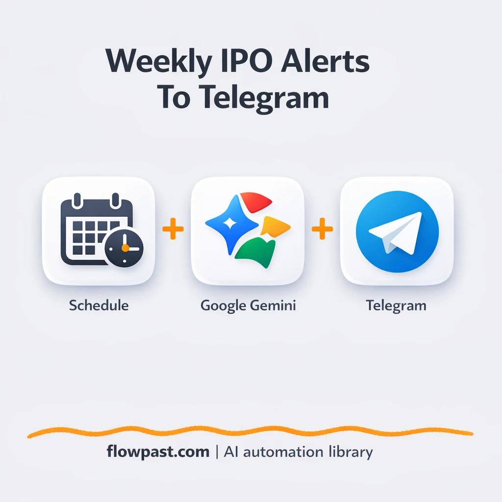 Finnhub to Telegram, clean weekly IPO alerts - n8n workflow automation template