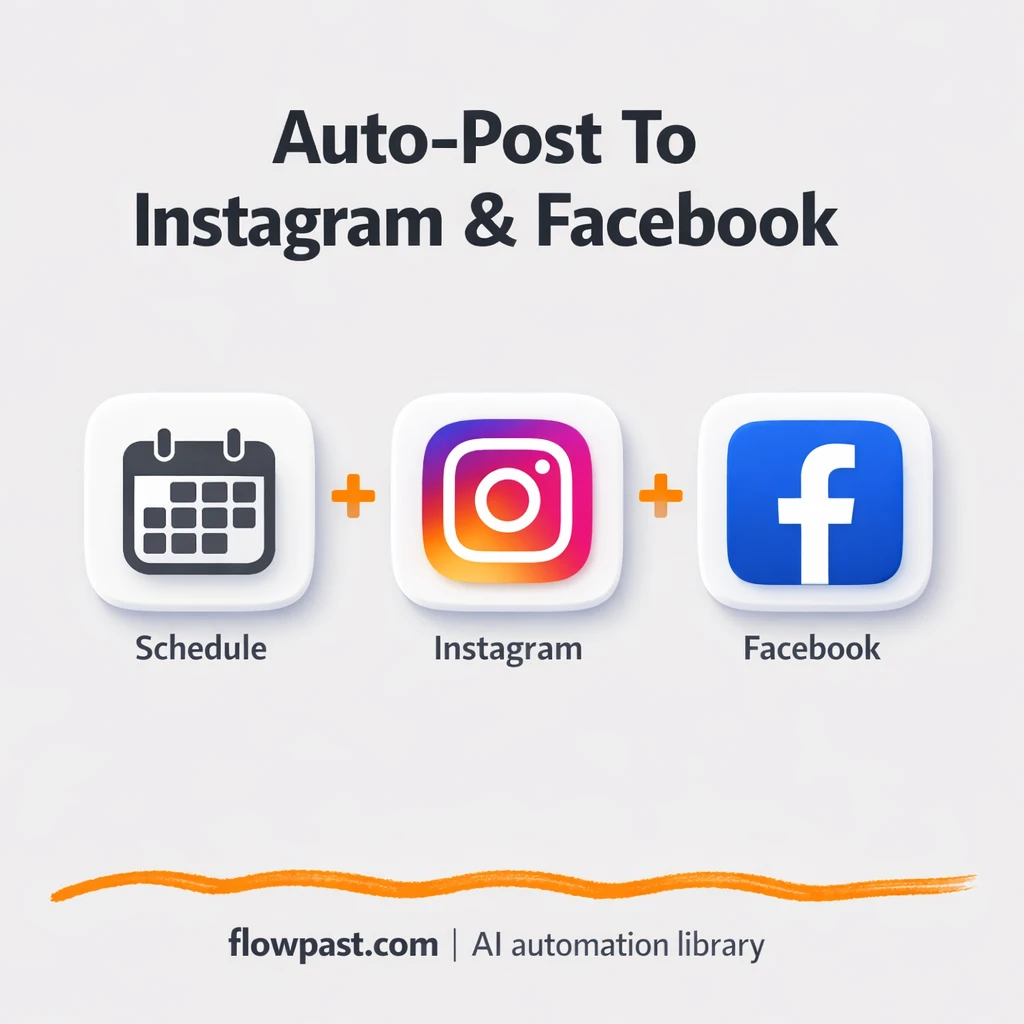 Instagram to Facebook, scheduled posts that never miss - n8n workflow automation template