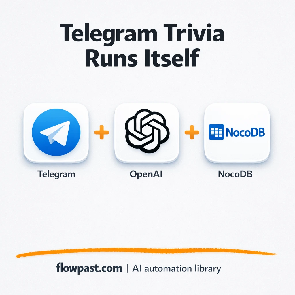 Telegram + NocoDB: trivia that tracks scores for you - n8n workflow automation template