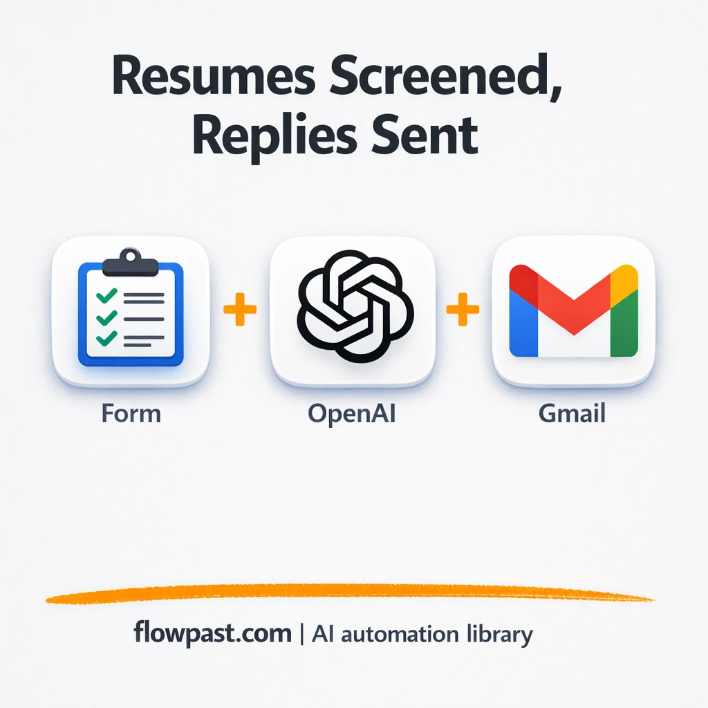 Google Sheets + Gmail for faster resume screening - n8n workflow automation template
