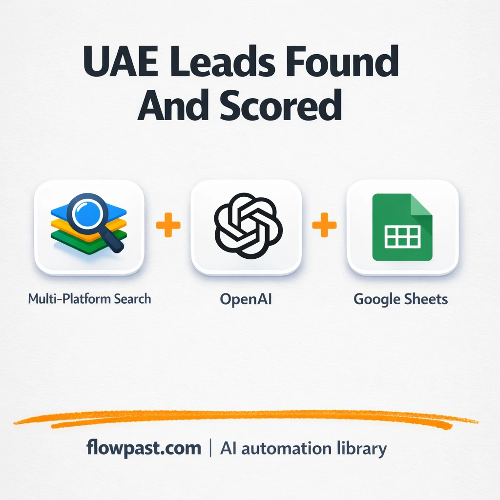 OpenAI + Google Sheets, scored UAE property leads - n8n workflow automation template
