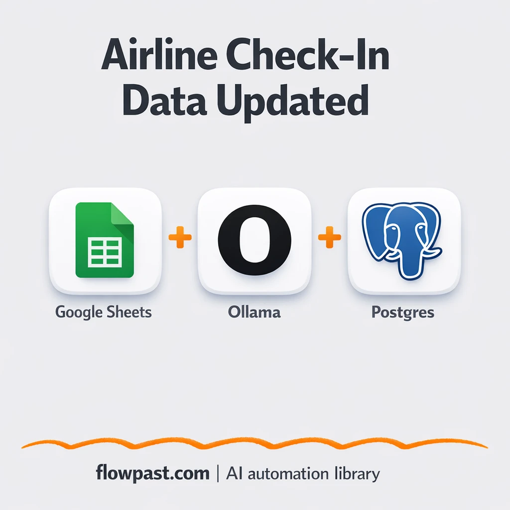 Google Sheets + Postgres: check in links stay correct - n8n workflow automation template