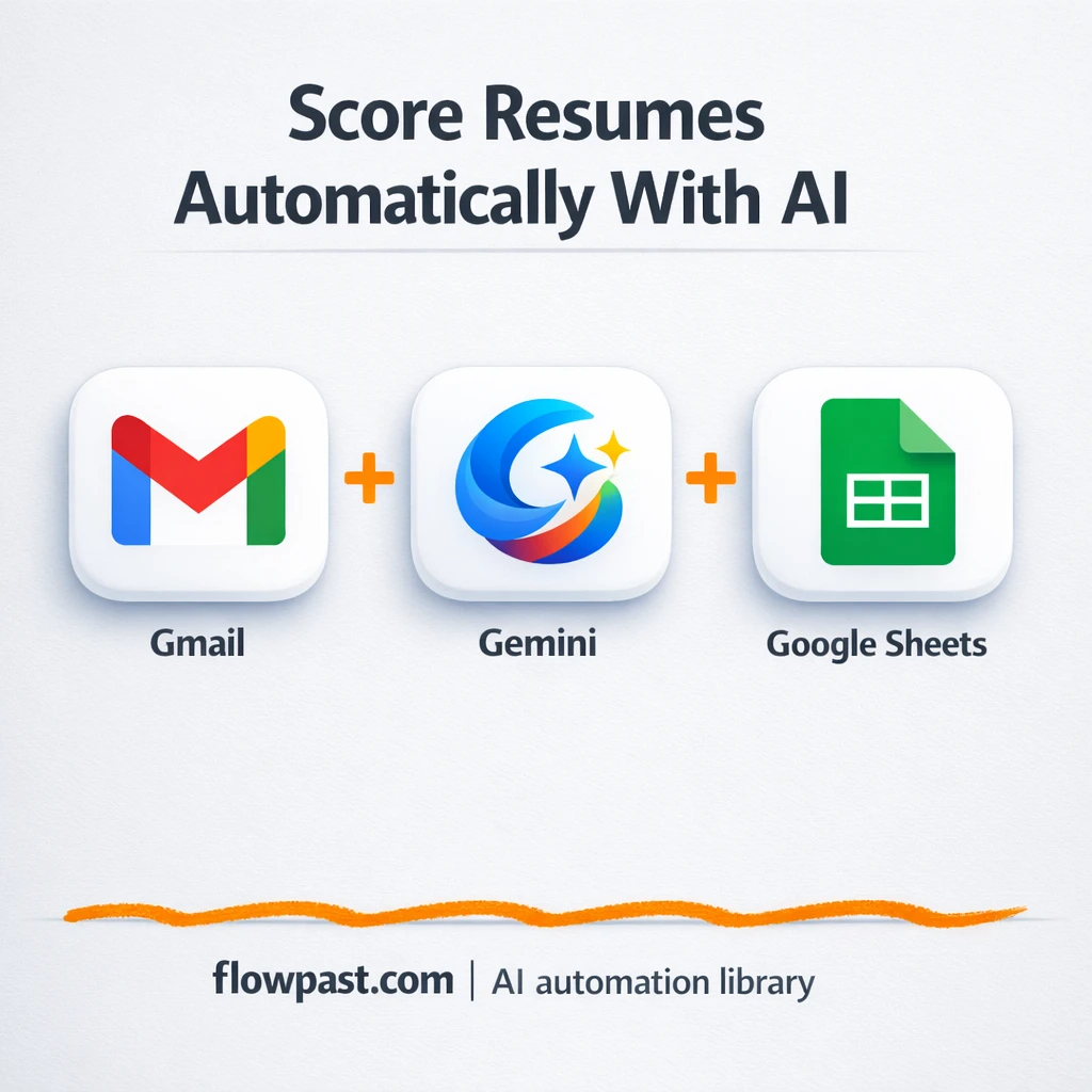 Gmail to Google Sheets, ranked resumes ready to review - n8n workflow automation template