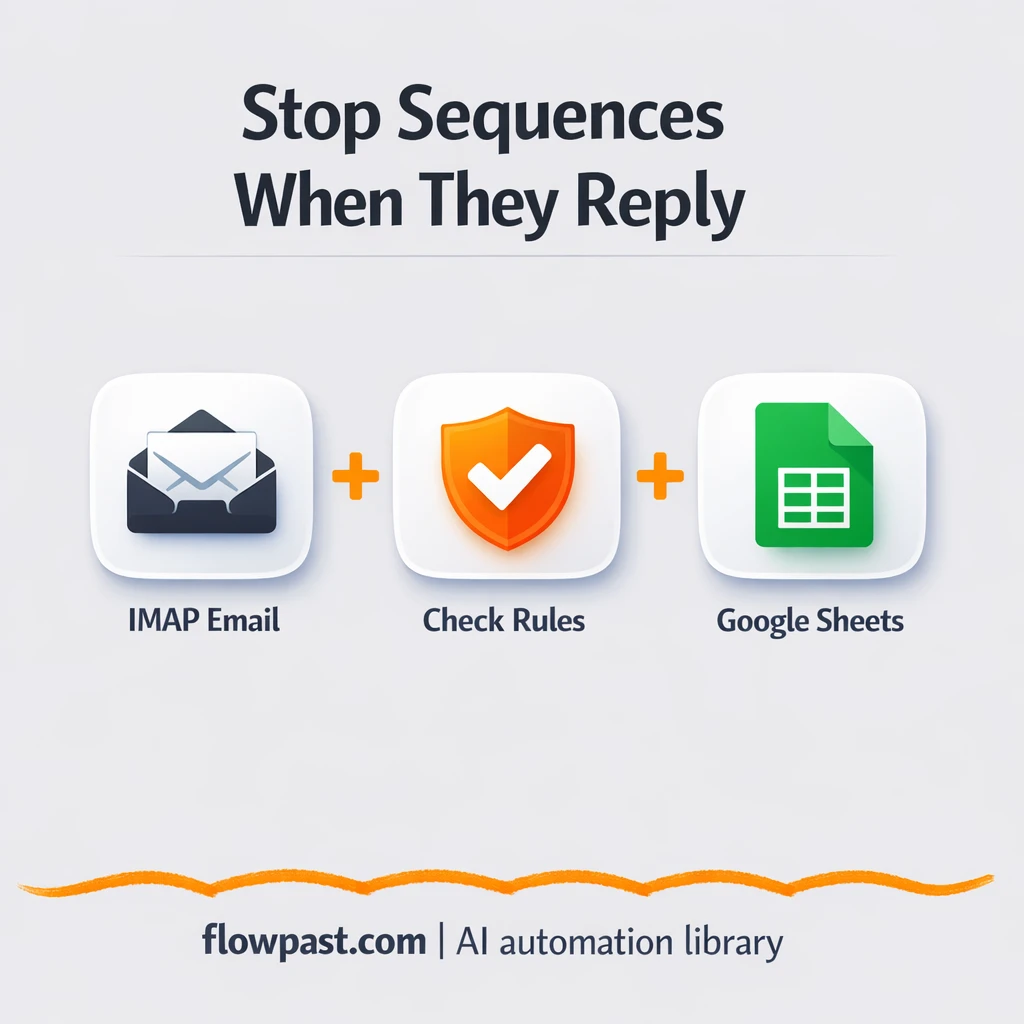 Gmail to Google Sheets, stop follow-ups on replies - n8n workflow automation template