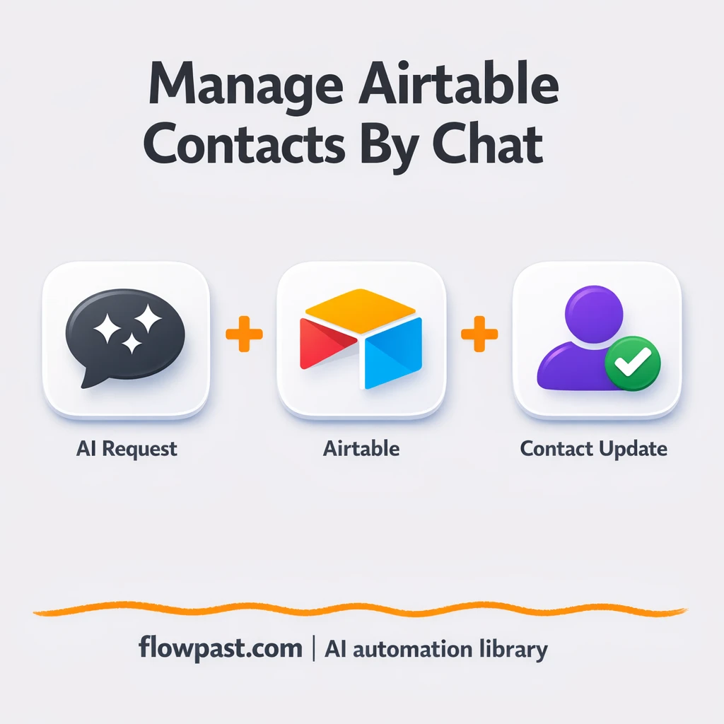 Airtable + OpenAI: cleaner contacts, fewer duplicates - n8n workflow automation template