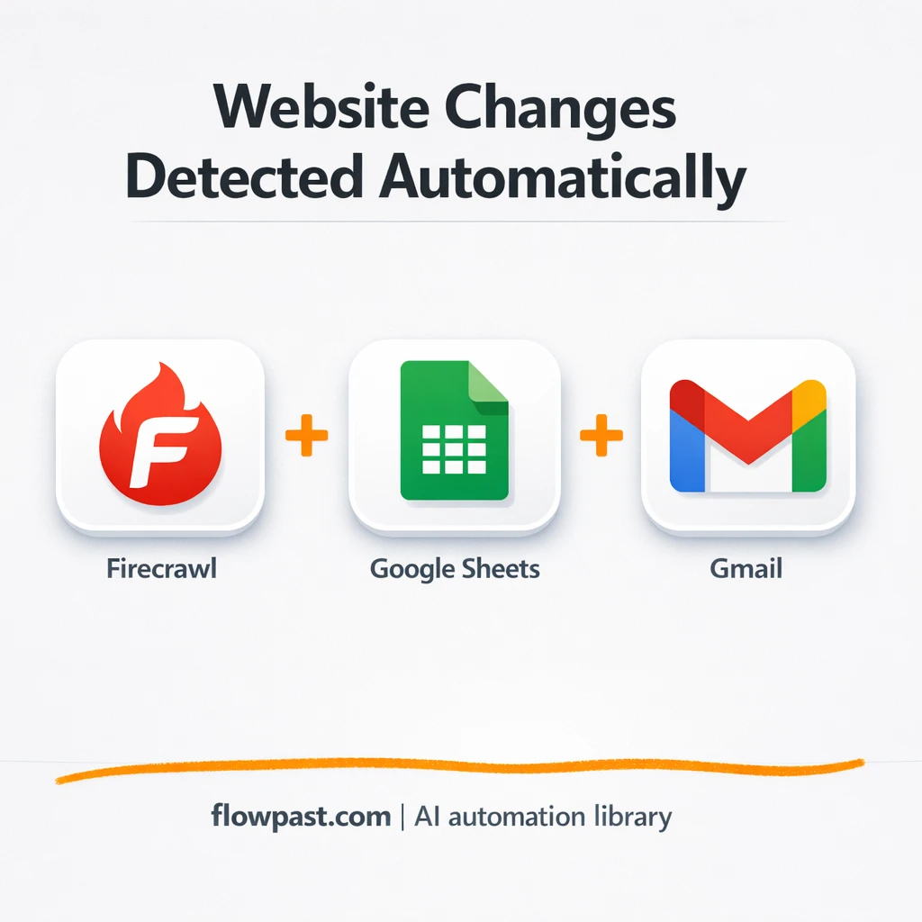 Firecrawl + Gmail: website change alerts you trust - n8n workflow automation template