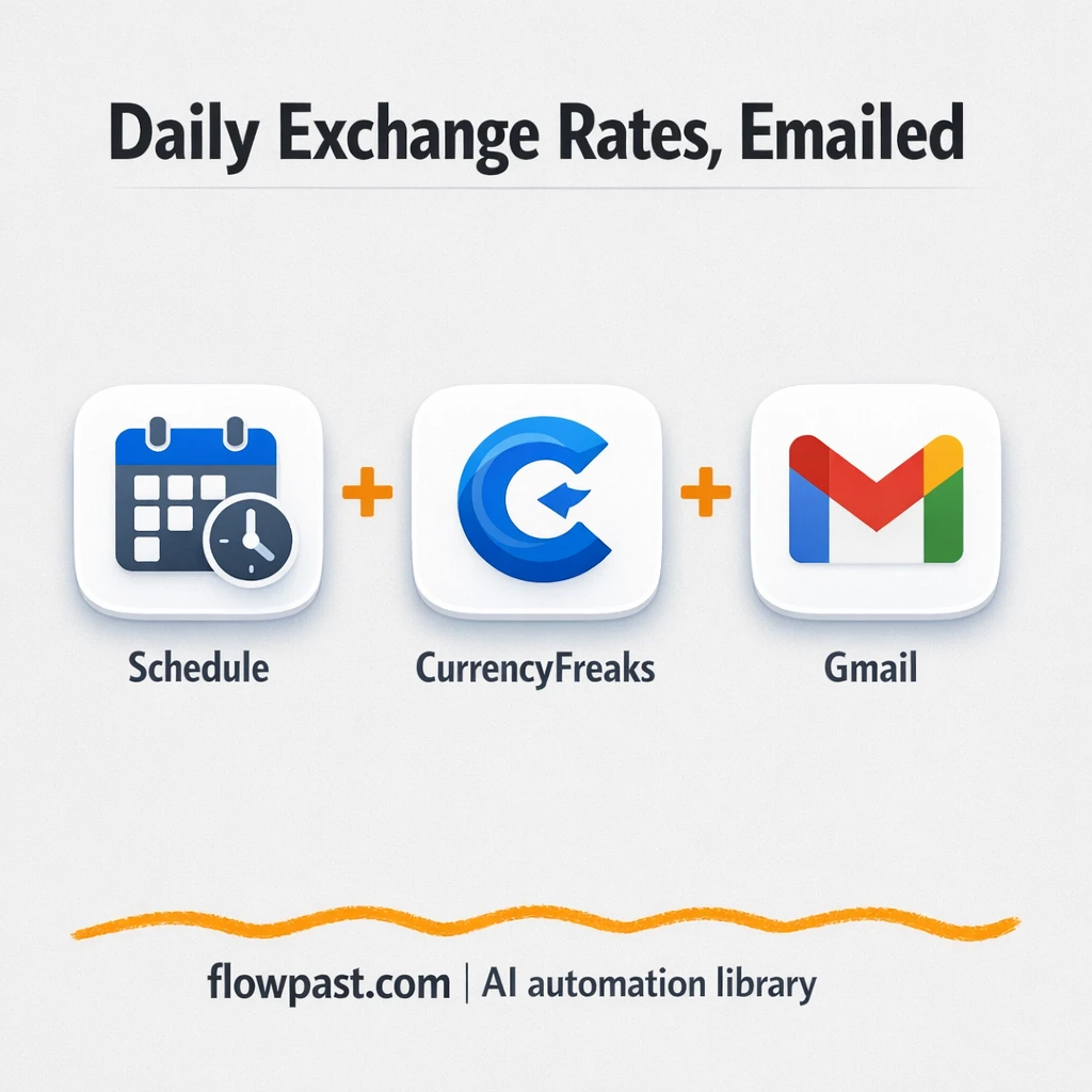 CurrencyFreaks to Gmail, exchange rates emailed daily - n8n workflow automation template