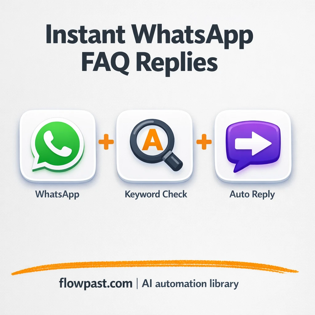 WhatsApp + Google Sheets: FAQs answered instantly - n8n workflow automation template