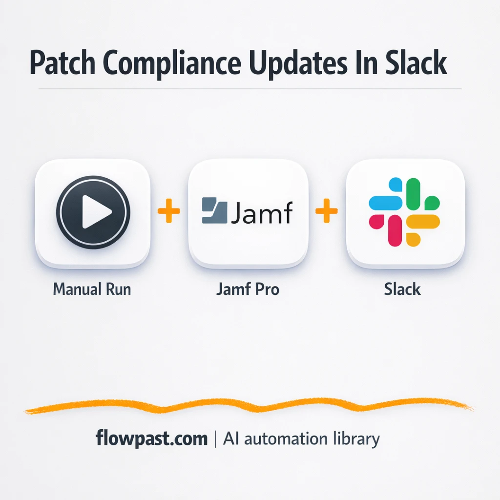 Jamf Pro + Slack: patch status updates that stay clear - n8n workflow automation template