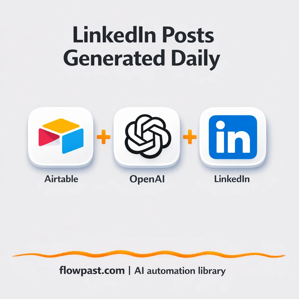 Airtable + Google Drive, LinkedIn posts ready to go - n8n workflow automation template