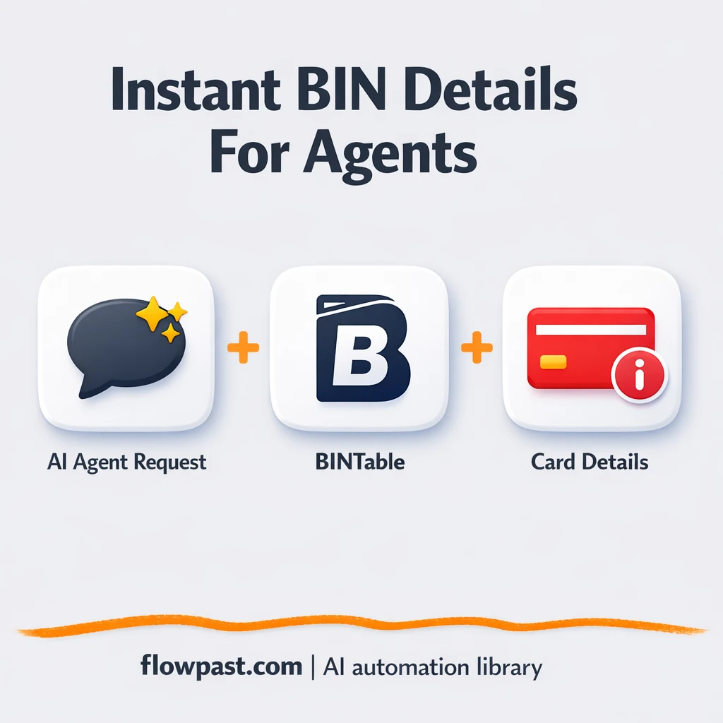 BINTable + Claude Desktop: instant BIN lookups - n8n workflow automation template