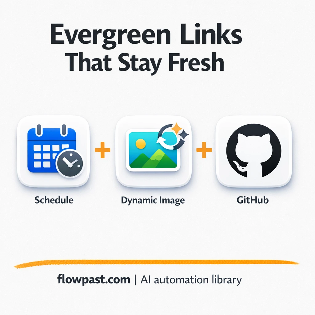GitHub + Gmail: keep evergreen links and banners fresh - n8n workflow automation template
