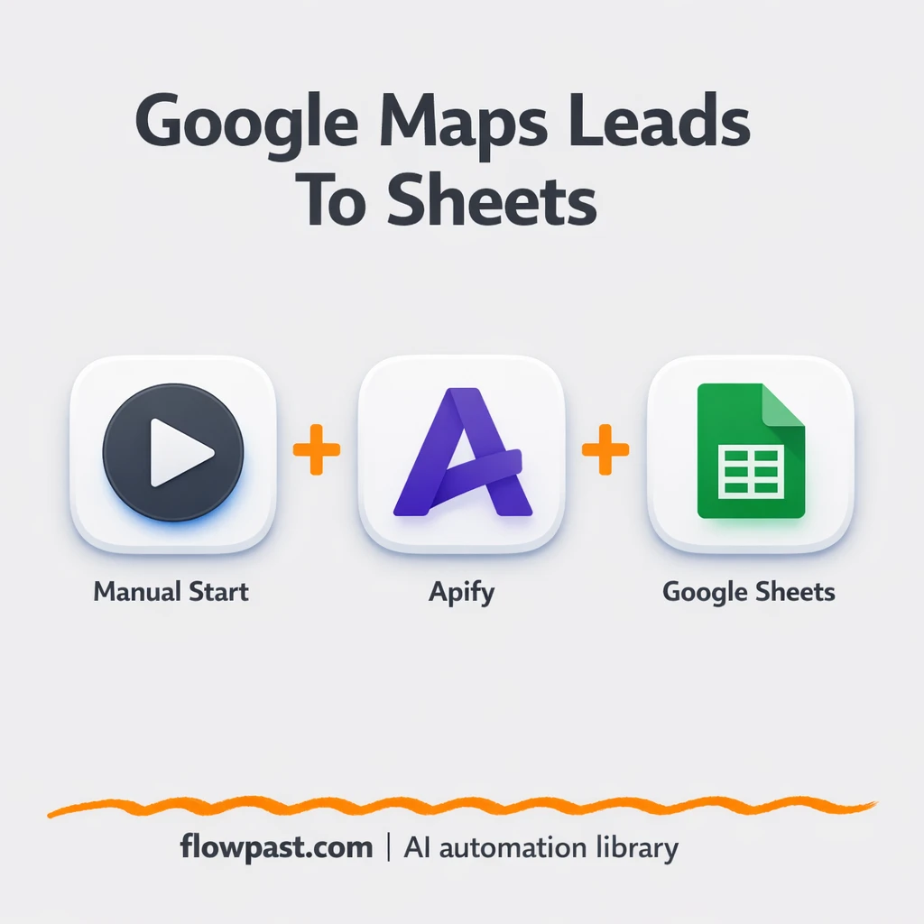 Apify to Google Sheets, clean Google Maps leads - n8n workflow automation template