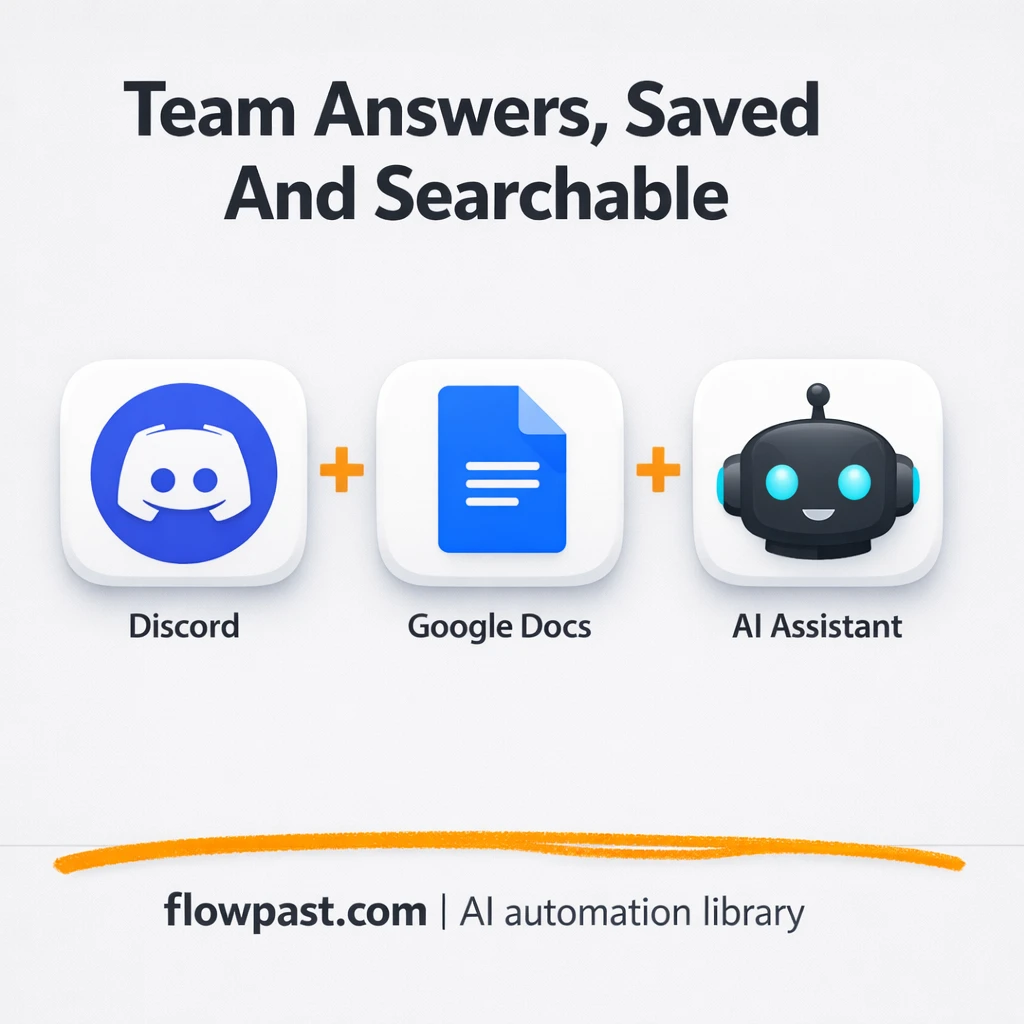 Discord + Google Docs: never lose team answers again - n8n workflow automation template