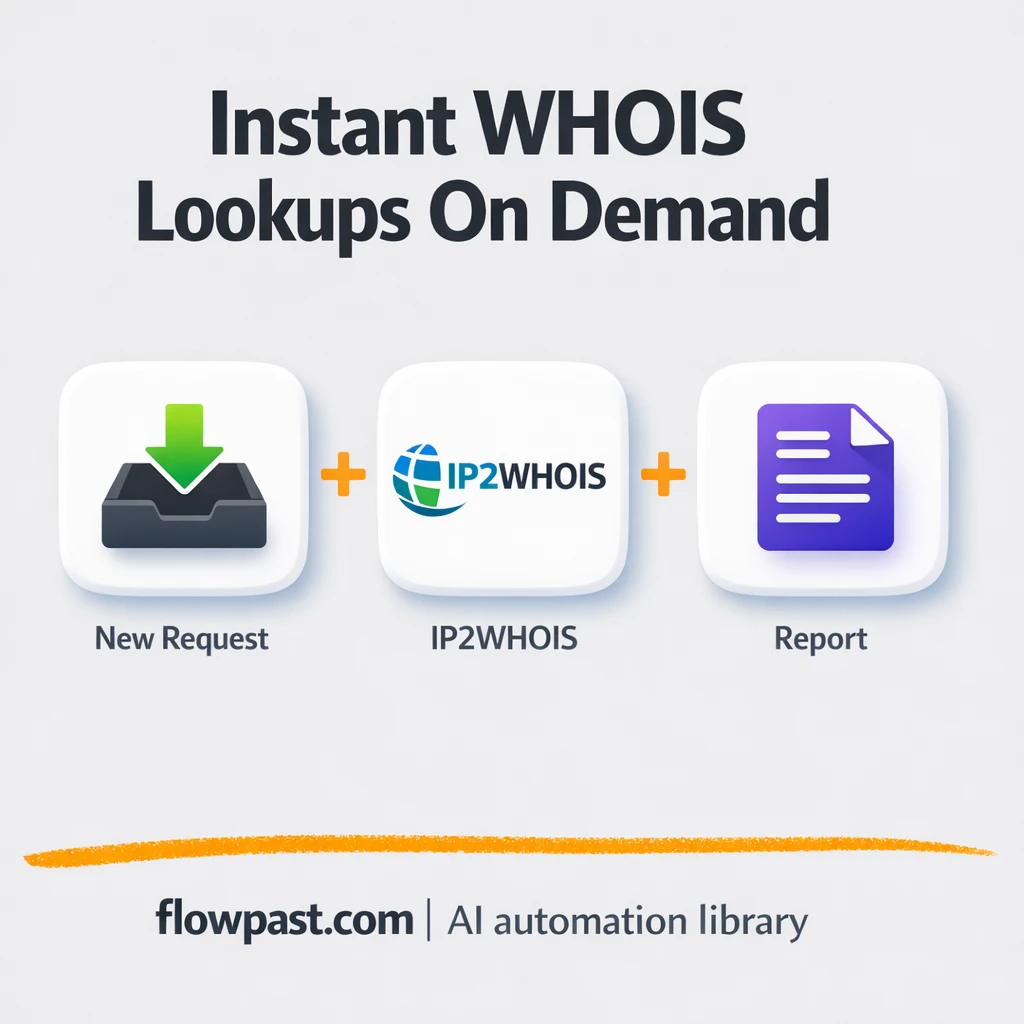 IP2WHOIS + Google Sheets: WHOIS notes that stay clean - n8n workflow automation template