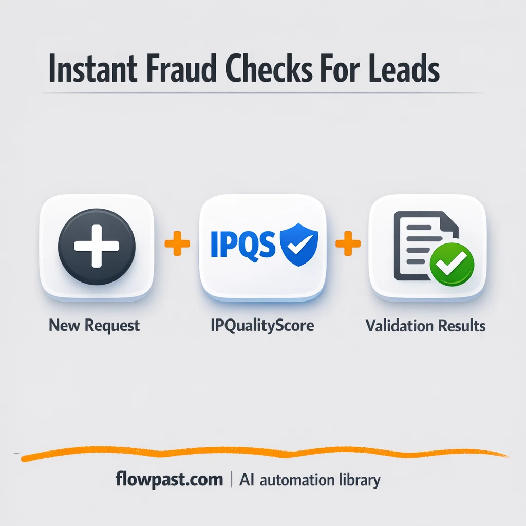 IPQualityScore + Slack, block fake leads faster - n8n workflow automation template