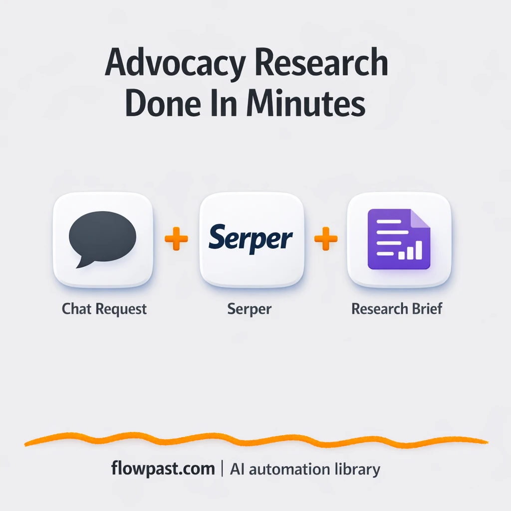 Serper to Google Sheets, sourced advocacy research - n8n workflow automation template