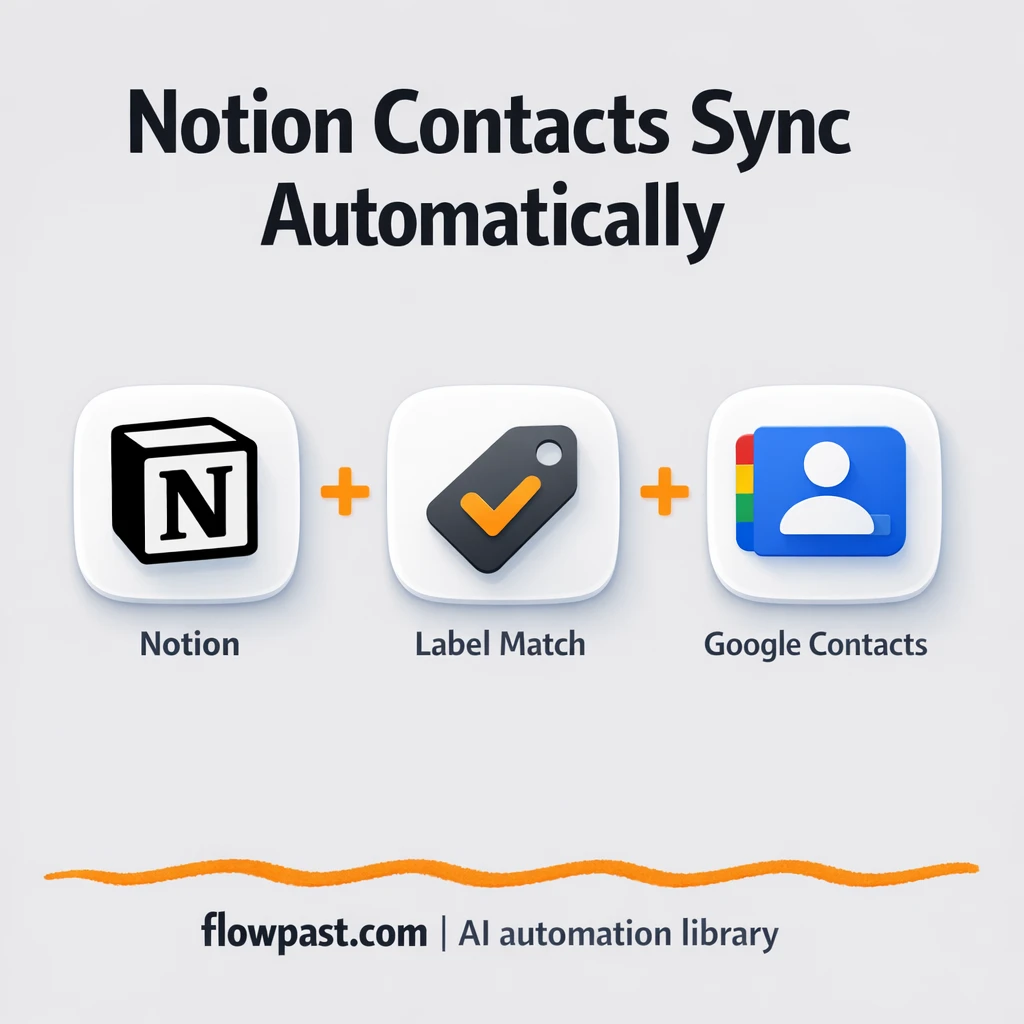 Notion to Google Contacts, labels and contacts stay tidy - n8n workflow automation template