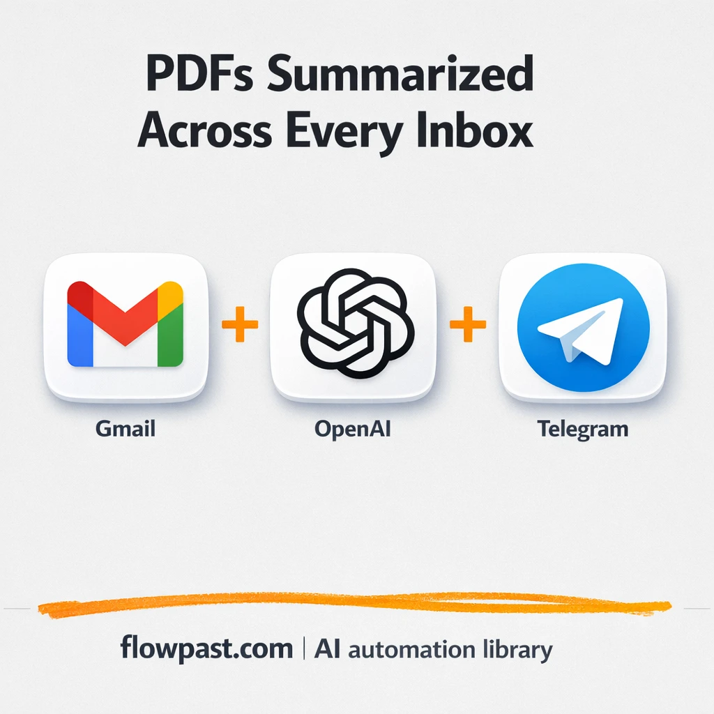 Gmail + Telegram: PDF summaries delivered back fast - n8n workflow automation template