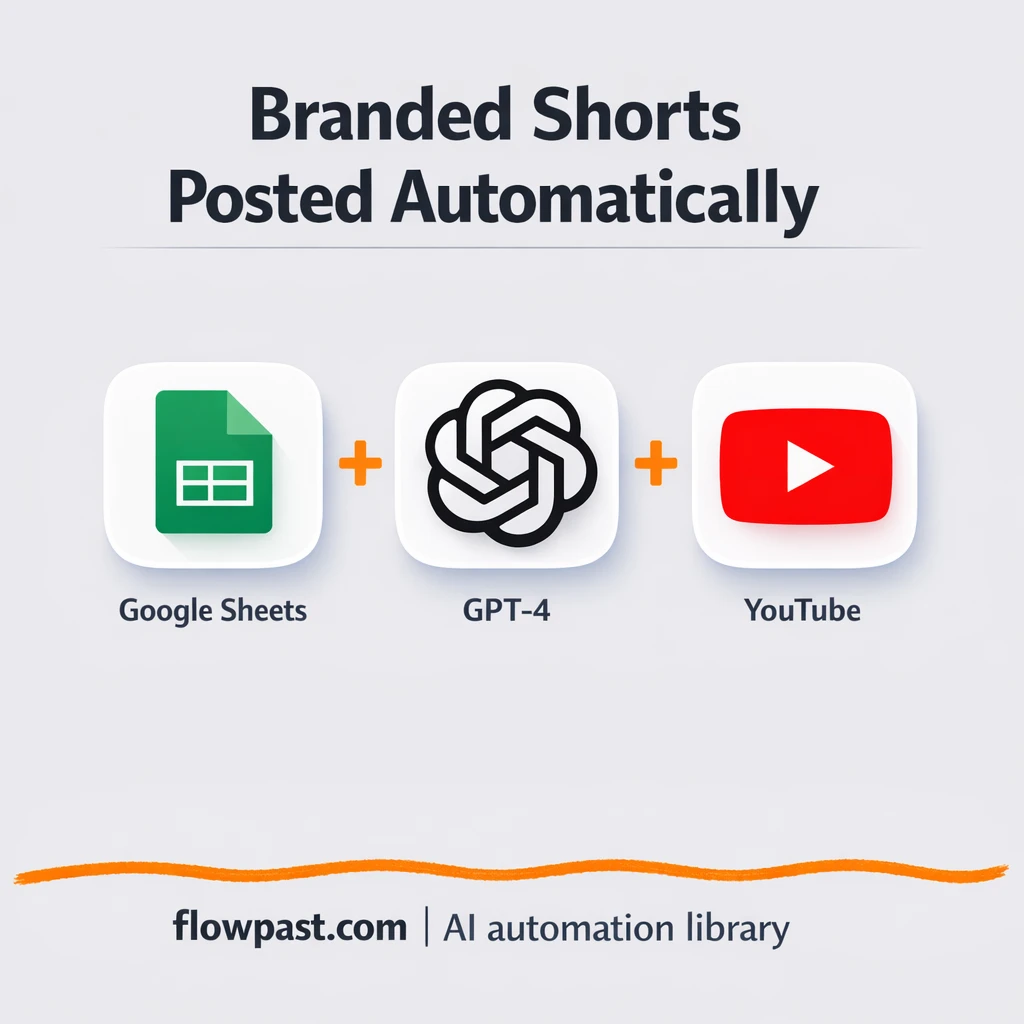 Google Sheets + YouTube: branded Shorts posted for you - n8n workflow automation template