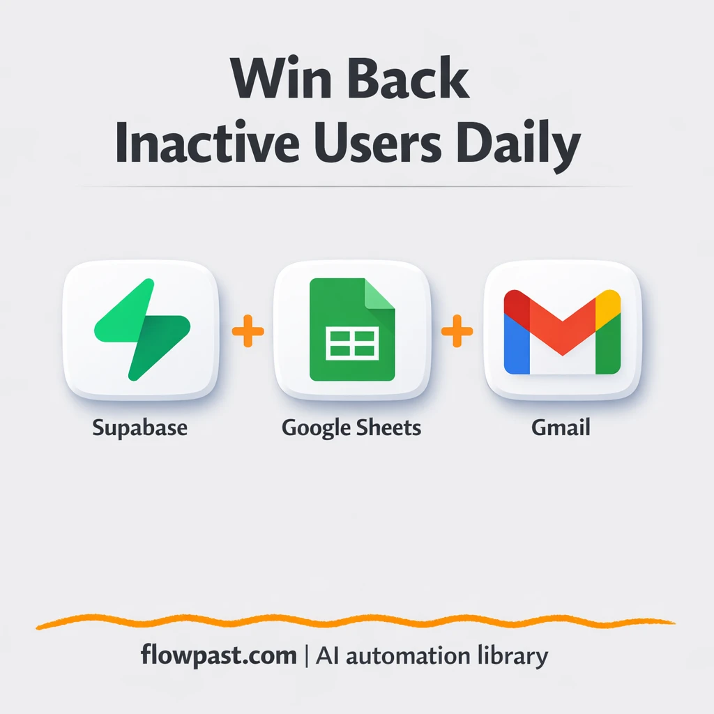 Supabase to Google Sheets, reactivation emails via Gmail - n8n workflow automation template