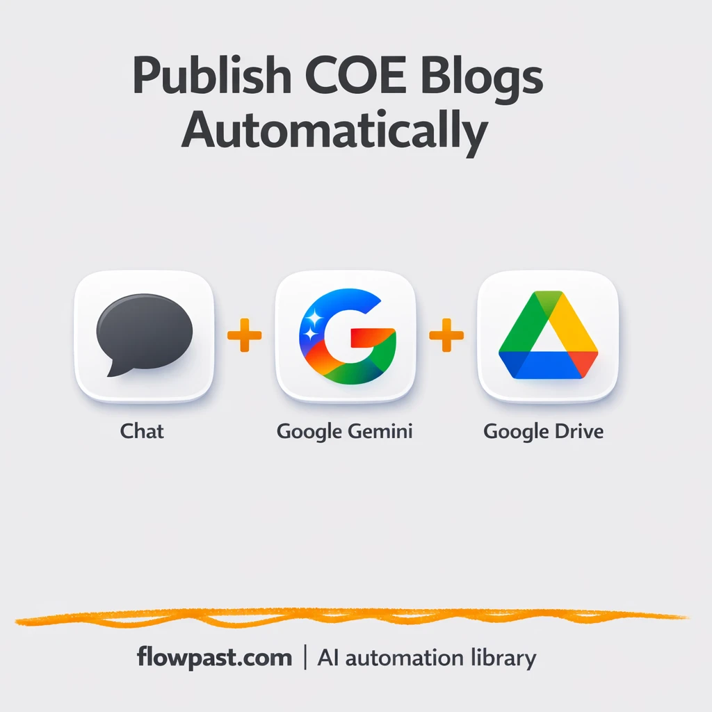 Google Drive + Email, COE blogs ready to review - n8n workflow automation template