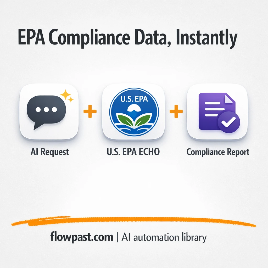Claude Desktop + EPA ECHO, RCRA answers on demand - n8n workflow automation template
