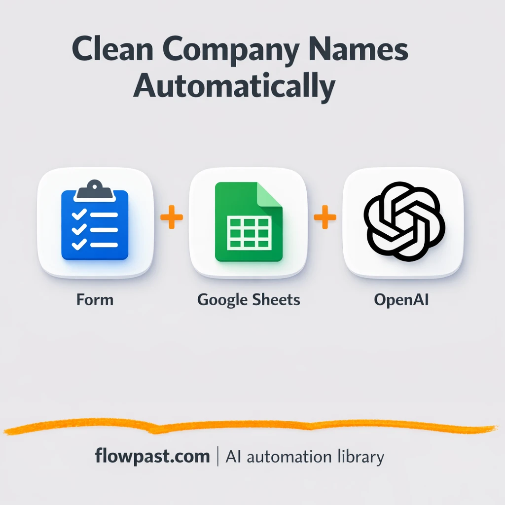 Google Sheets + OpenAI: cleaner company names fast - n8n workflow automation template