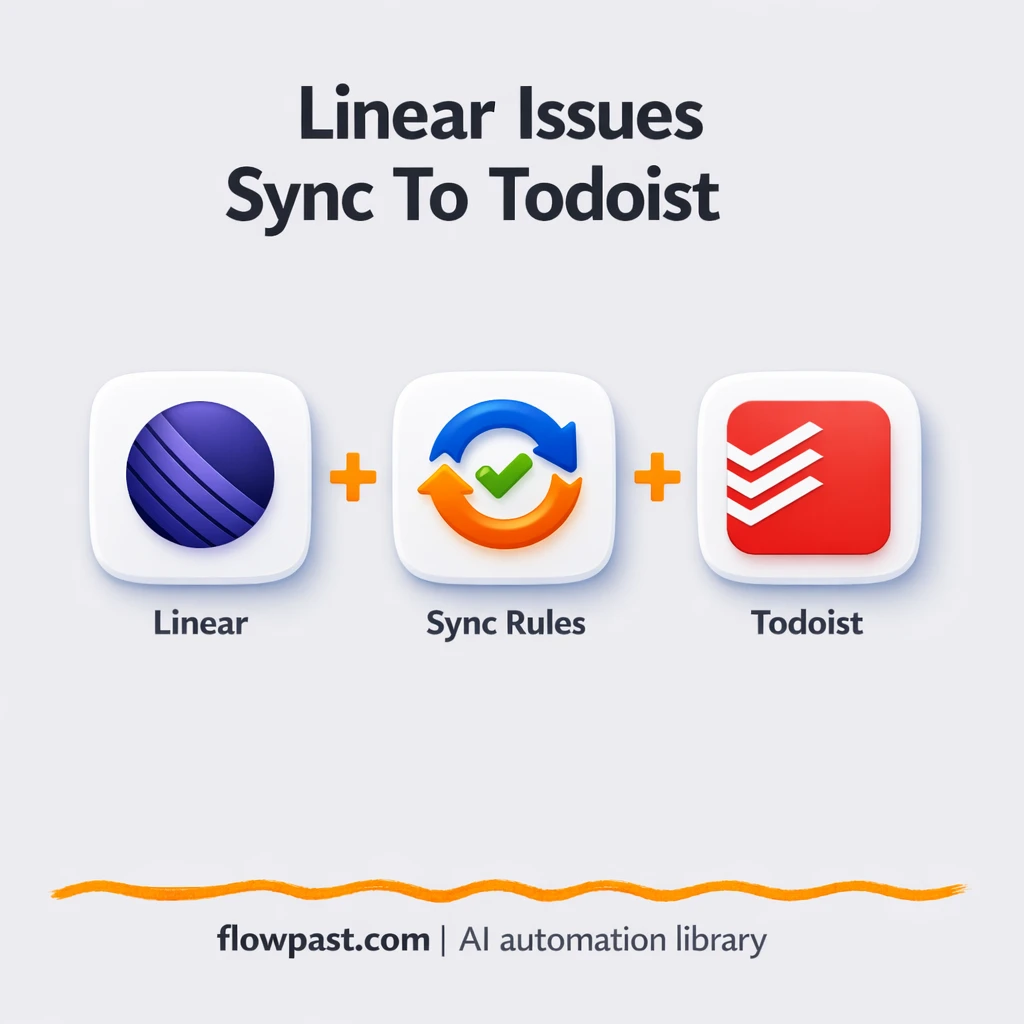 Keep Linear and Todoist in sync for a clean task list - n8n workflow automation template