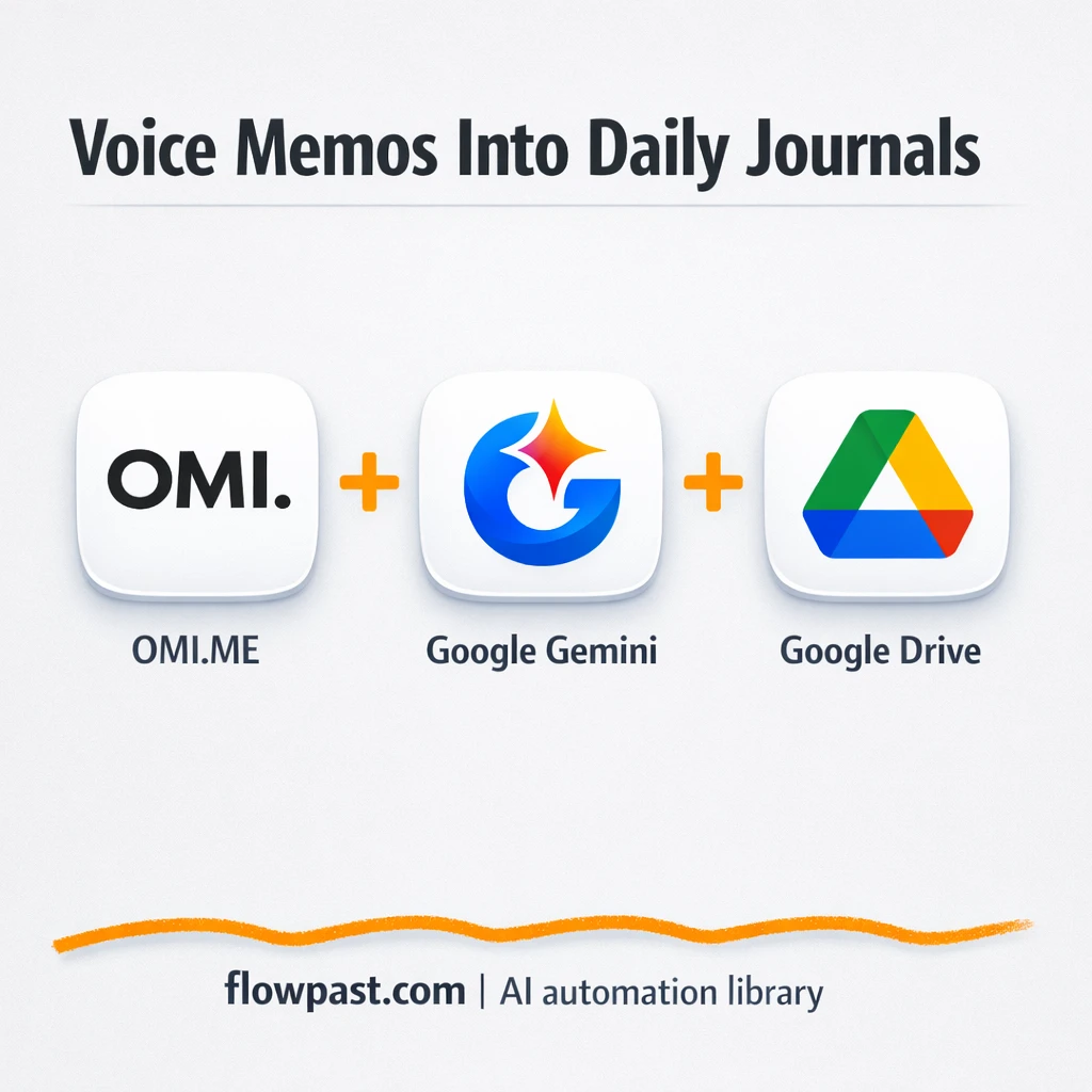 OMI to Google Drive, journals and tasks stay updated - n8n workflow automation template