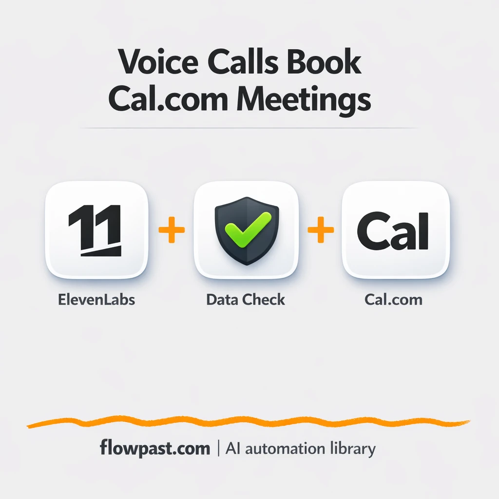 ElevenLabs to Cal.com, only clean bookings land - n8n workflow automation template