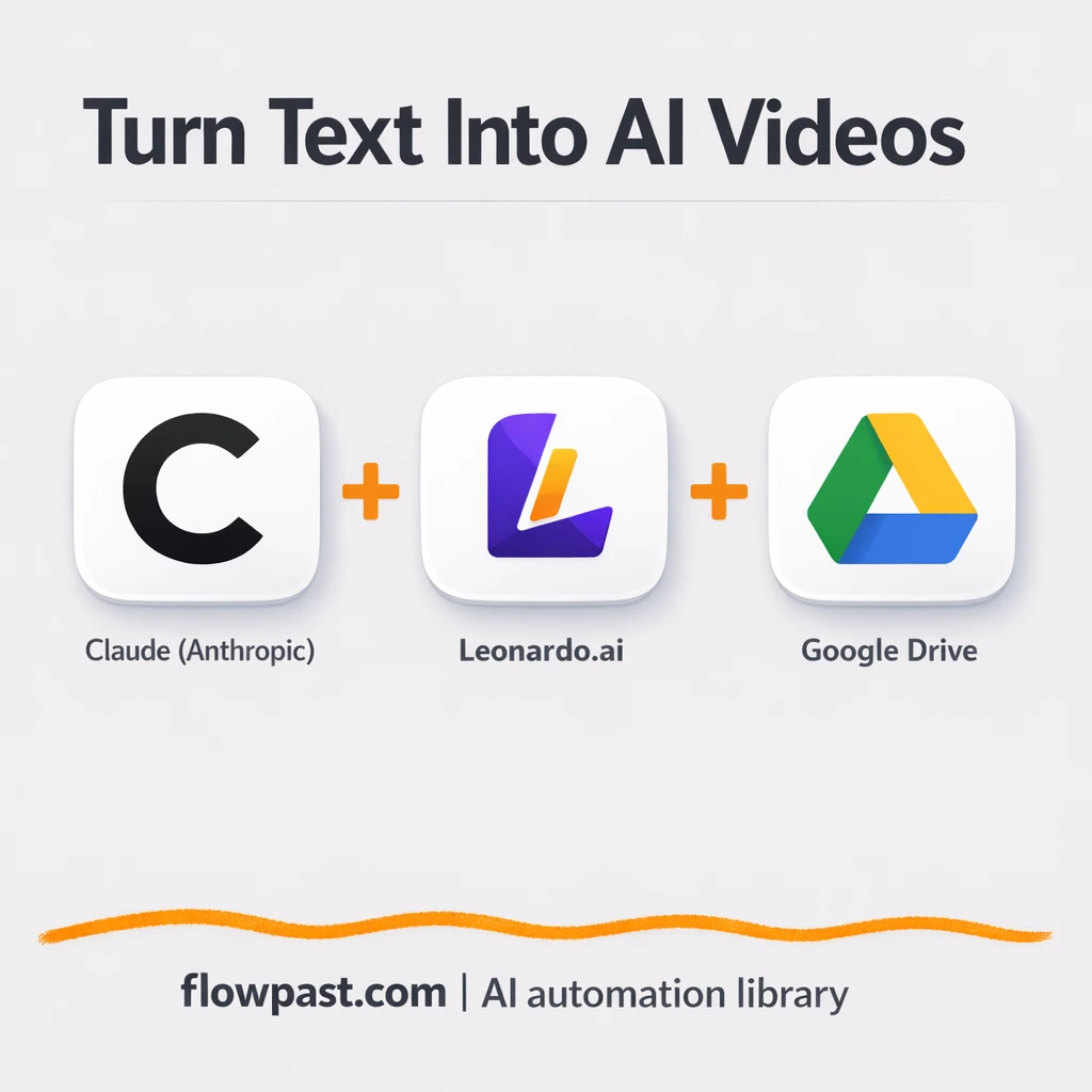 Leonardo.ai to Google Drive, videos filed for you - n8n workflow automation template